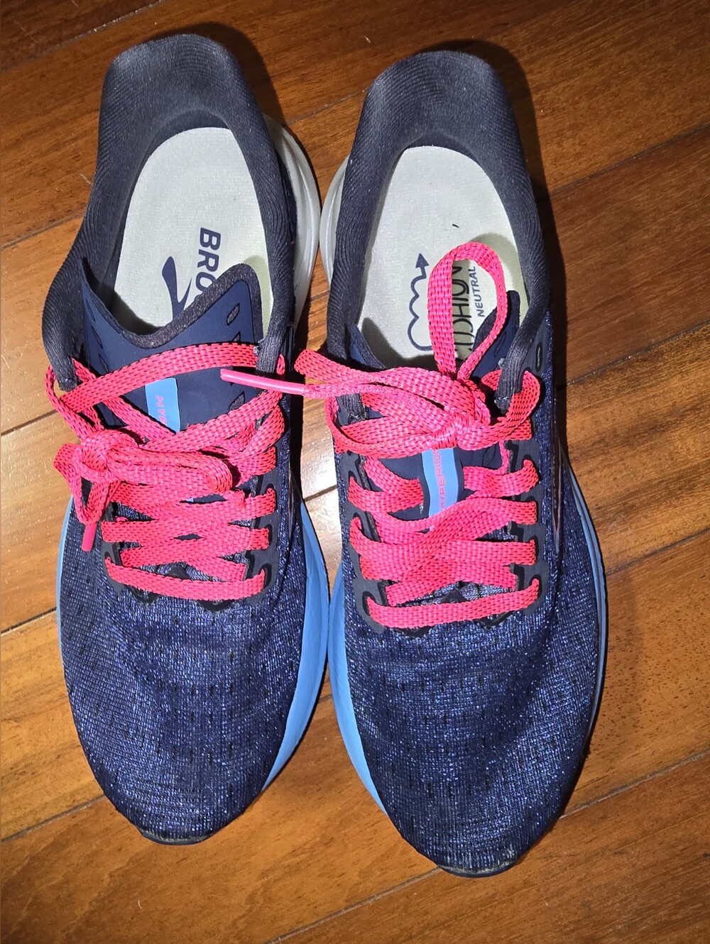 Brooks Women’s Navy and Pink Running Sneakers